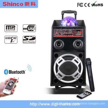 2016 New Wholesale Professional Stage Speaker with Bluetooth Disco Light